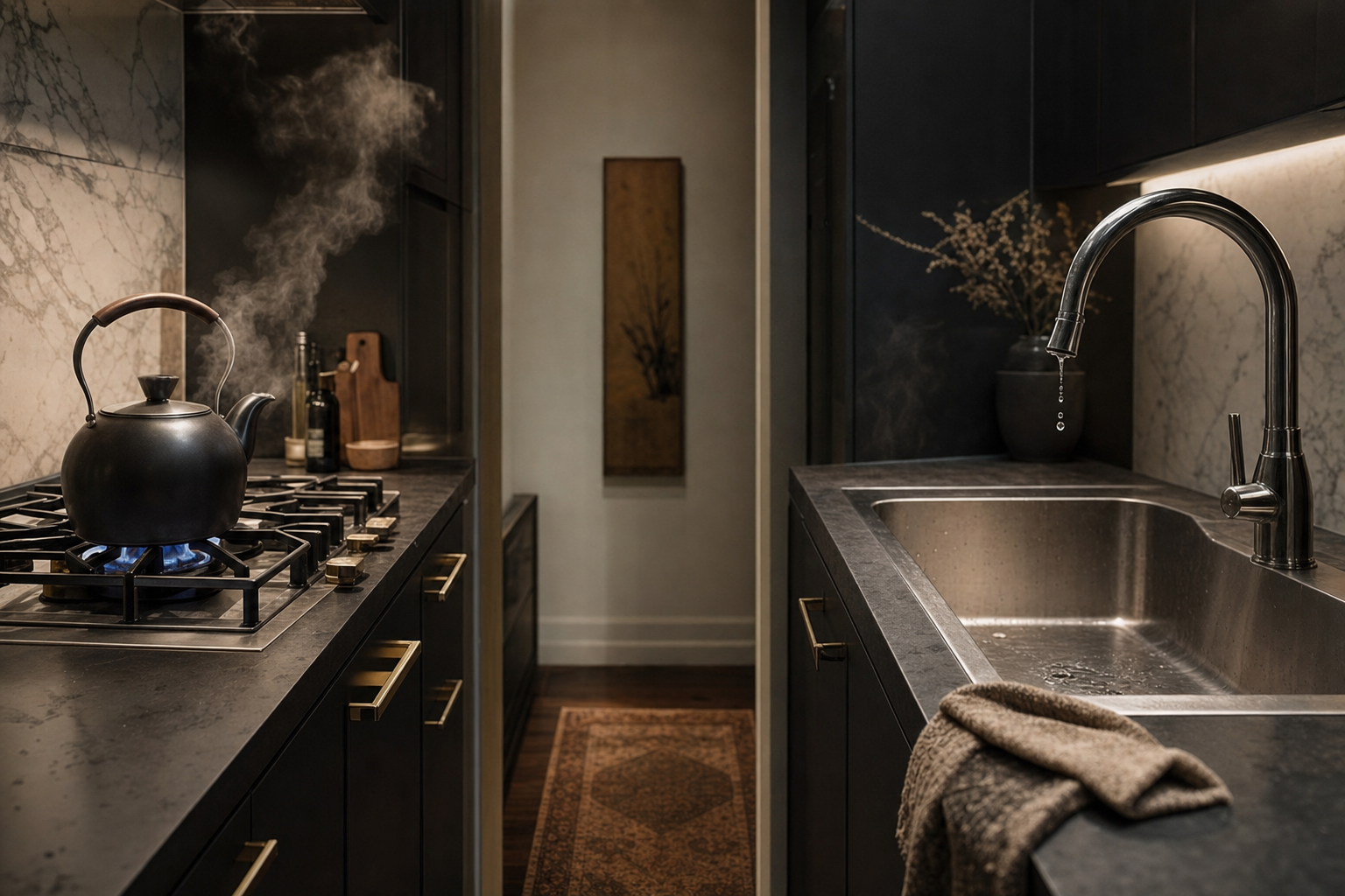 Fire and water are fighting in your kitchen.