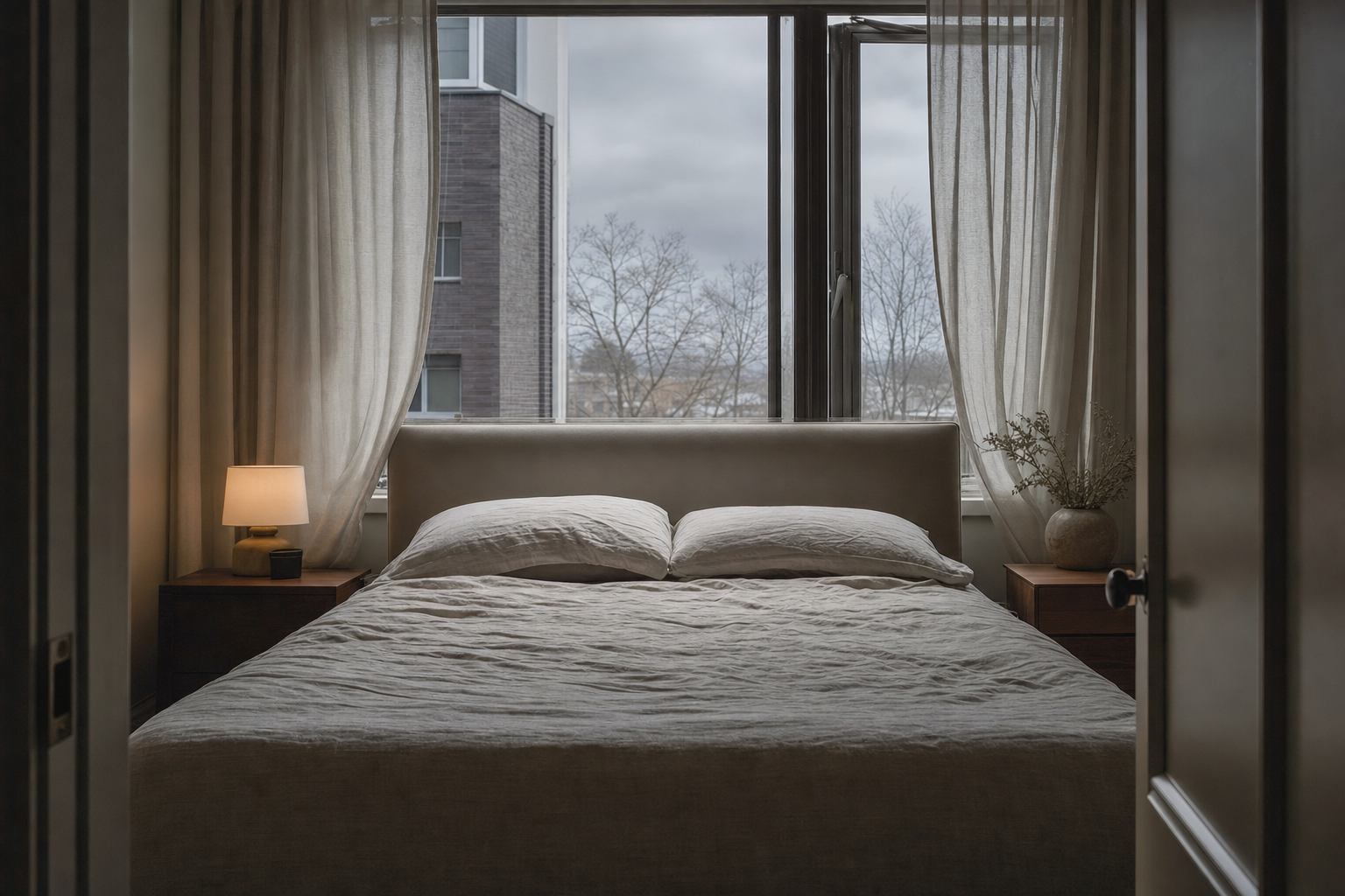 You are sleeping with no wall behind you.